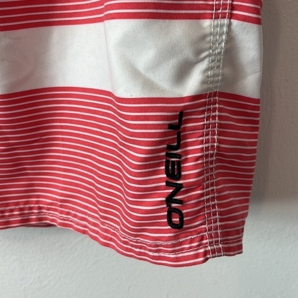 O'Neill Cargo Shorts Men's Size‎ 32 Red White Blue Lace Up Patriotic Inseam 10" - Picture 8 of 13